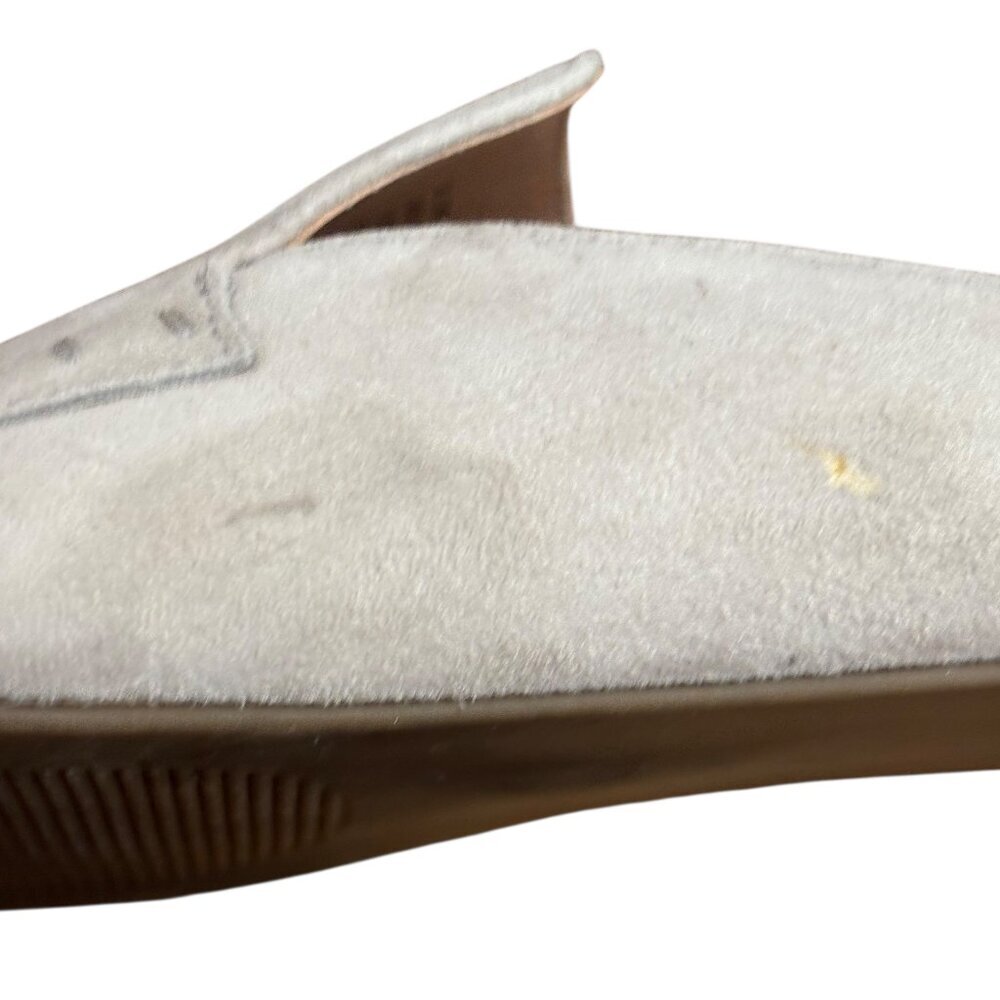 STEVE MADDEN Scip Suede Mules Flats Creamy Beige Pointed Toe Size 9.5 Slip On - Picture 10 of 10